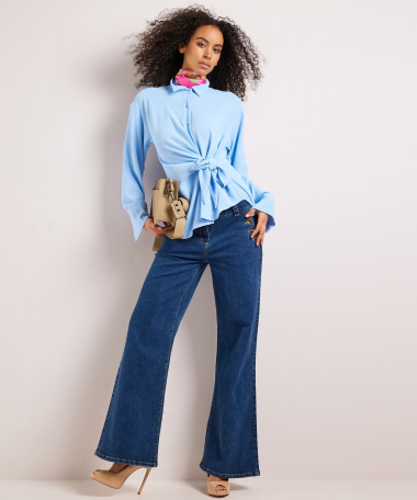 blouse met knoopdetail