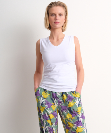 basic singlet v-hals wit