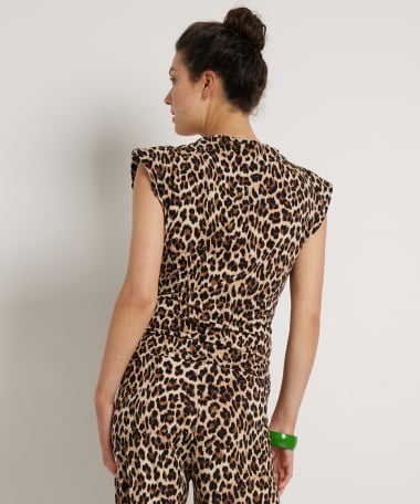 panterprint singlet met glitters