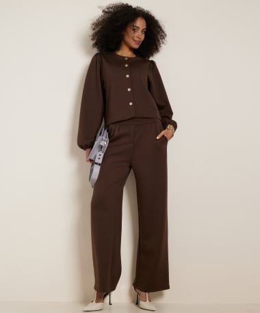 pofmouw vest met knopen