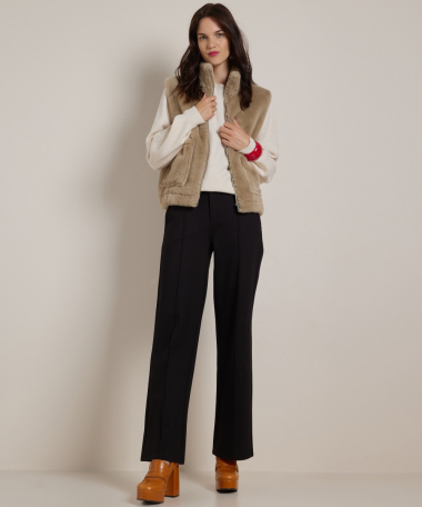 harige trui met pofmouw