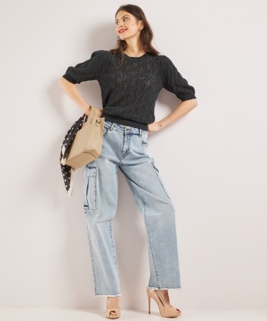 ajour trui korte mouw