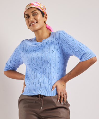 trui met kabelpatroon