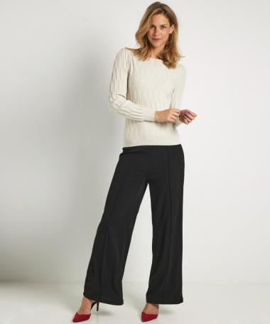jacquard trui uni
