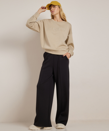 wijde scuba trui embroidery amour