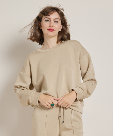 scuba trui met embroidery