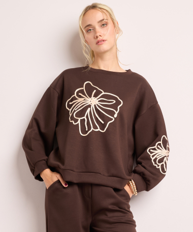 trui met bloemenprint