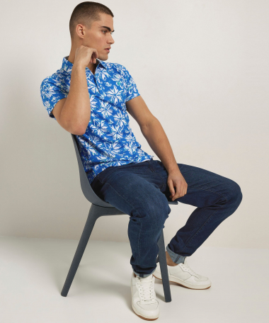 polo met bloemenprint