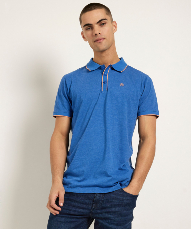 polo met contrast naden
