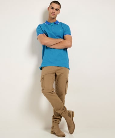 polo met contrast boorden
