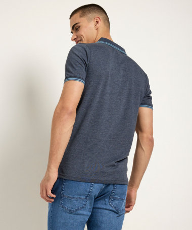melange polo met v-hals