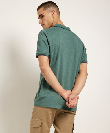 melange polo met v-hals