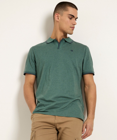 melange polo met v-hals