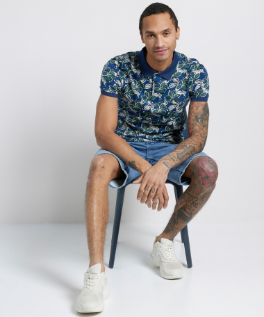 jersey polo all-over print
