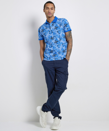 polo met tropische print