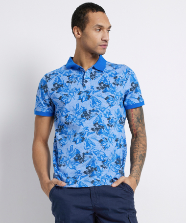 polo met tropische print