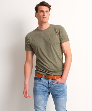 jersey t-shirt met borstzak