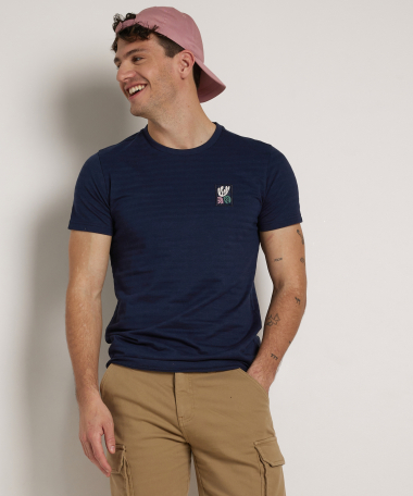 jersey t-shirt met borstembleem