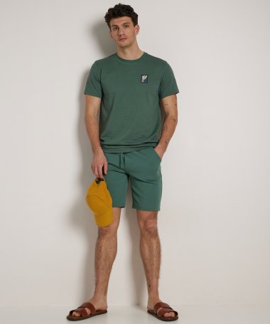 jersey t-shirt met borstembleem