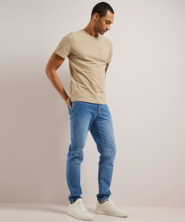 structuur t-shirt borstzakje