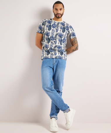 t-shirt met bladprint