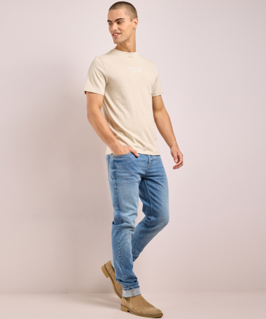uni t-shirt met borstprint