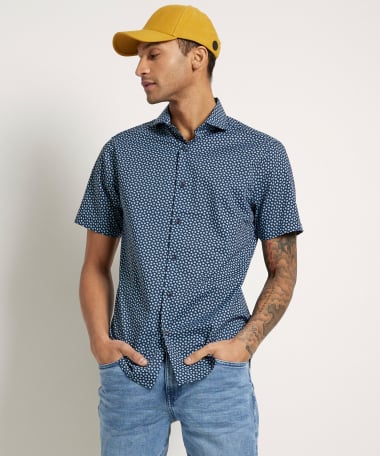 slim fit overhemd korte mouw