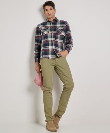 flanel overhemd met borstzakken
