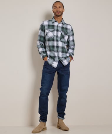 flanel overhemd met borstzakken