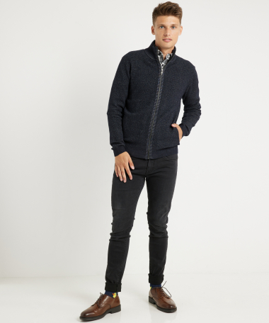 jacquard vest met zakken