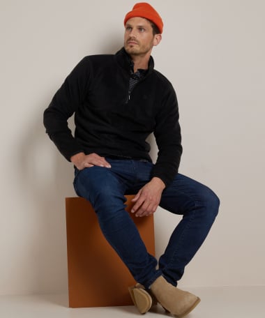 basic fleece trui