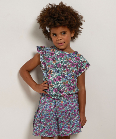 t-shirt met all-over bloemenprint