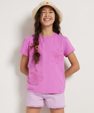 t-shirt met bloemen embroidery