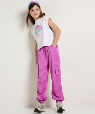 crop t-shirt met print
