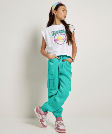 crop t-shirt met print