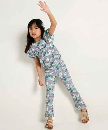 ruche t-shirt met pofmouwen