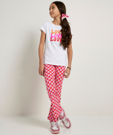 jersey t-shirt met frontprint