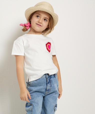 t-shirt met gehaakt detail