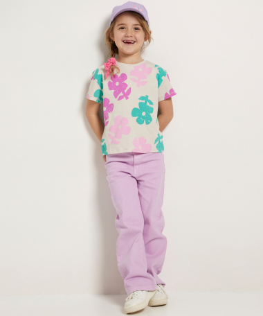 t-shirt met grote bloemenprint