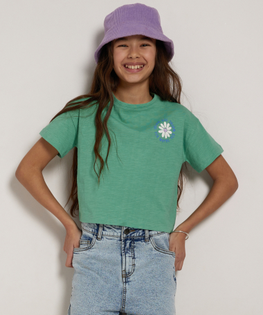 groen t-shirt met backprint
