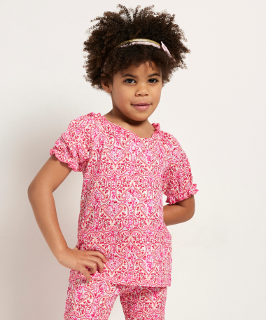 t-shirt met roze print