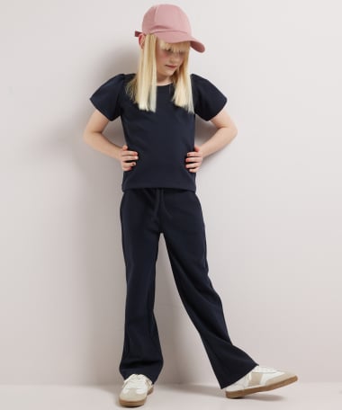 structuur t-shirt pofmouw