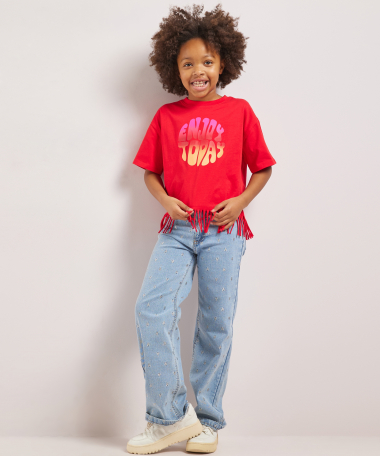 oversized t-shirt franjes