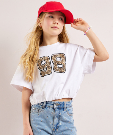 kort t-shirt met print