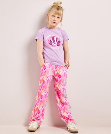 lila t-shirt met pailletten 