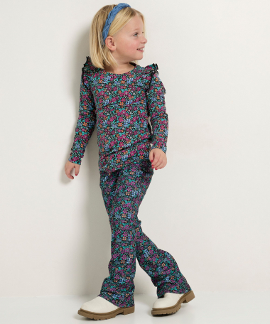 ruches top met bloemenprint