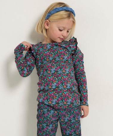 ruches top met bloemenprint