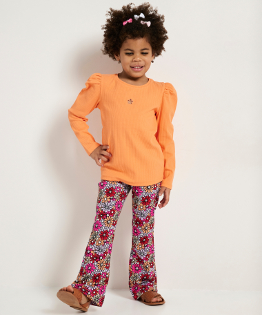 rib top met schouderplooien