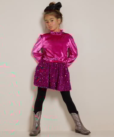velvet top met glans