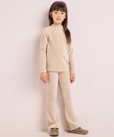 velvet top met hoge hals
